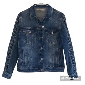 MAVI DENIM JEAN JACKET LACE UP SLEEVES SMALL